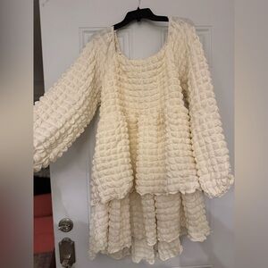 NWT Simply Southern Cream Textured Mini Dress